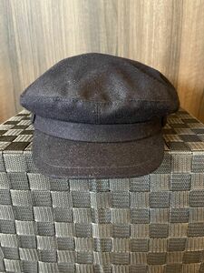 Newイタリア製帽子☆Spock/イタリア製帽子SIZE F 紺色　定価5800 キャスケット キャップ