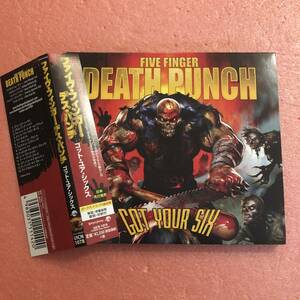 美品 CD ボーナストラック 国内盤 帯付 ファイヴ フィンガー デス パンチ ゴット ユア シックス Five Finger Death Punch Got Your Six