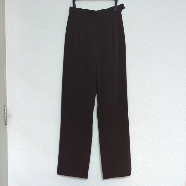 茶色 レディースパンツ 58cm~60cm （総裏地）裾ゆったりストレート 日本製 IRWIN 《価格の相談はご遠慮下さい》