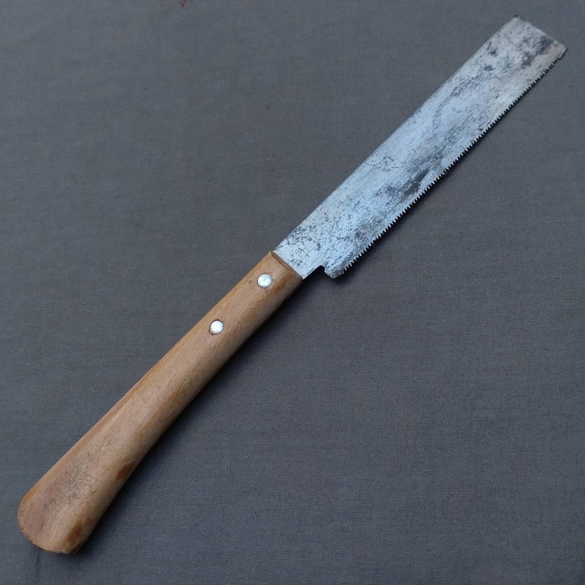大工道具 鋸 のこ ノコギリ 鋼 虎徹 興里入道 花押 86.5cm-