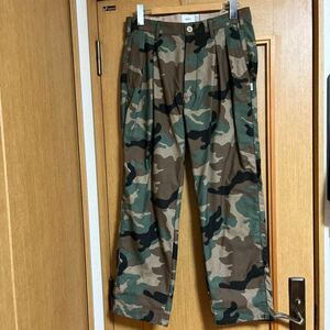 美品 WTAPS EX41 BIZZ/TROUSERS/COTTON.SATIN.CAMO ダブルタップス パンツ ウッドランド