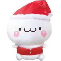 【まるこ】しろまる サンタBIGぬいぐるみ しろまる・まるこ 単品 サンタ衣装 クリスマス 座高約30cm タグ付き 新品_画像1