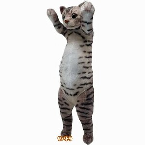 【サバトラ】猫コラぬいぐるみ作っちゃいました 完全自立 ネコ BIGぬいぐるみ 全高約55cm タグ付き 新品 たっちぃZOO にゃんこ