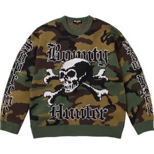 【新品未使用】 23AW 24 新品 SUPREME シュプリーム BOUNTY HUNTER SWEATER セーター ニット CAMO M バウンティーハンター 即決早い者勝ち