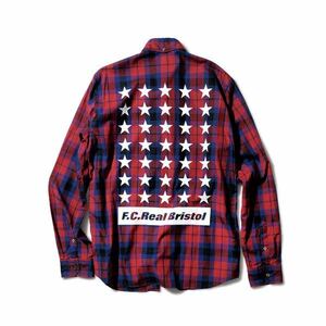 【良品】【レターパックプラス対応】 FCRB f.c real bristol エフシーレアルブリストル SOPH ソフ37 STAR FLANNEL SHIRTS チェックシャツ