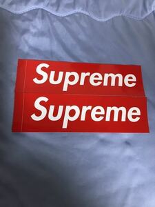 【新品】 【2枚セット】 SUPREME シュプリーム BOX LOGO STICKER ボックスロゴ ステッカー 小物 2枚 セット まとめ RED レッド 赤色 即決