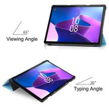 Lenovo Tab M10 Plus 3rd Gen 10.61インチ/LAVIE Tab T10 T1075/EAS専用 PU革 スマート カバー ケース 三つ折り スタンド機能 パープル_画像9