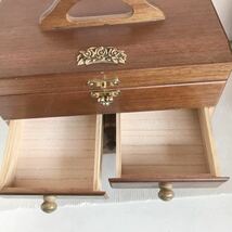 【G0713】裁縫箱 ソーイングボックス 小物入れ 木製_画像8