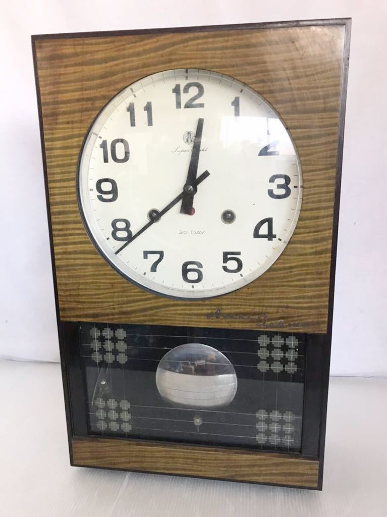 昭和レトロ 当時物 TACHIMOTO CLOCK 掛け時計 EIGHT DAY STANDERD