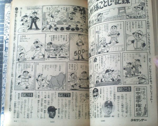 【週刊少年サンデー(昭和34年秋の臨時増刊「プロ野球日本選手権」記念号)】「巨人か南海か 日本選手権物語」・「高校野球感激物語」等 【週刊少年サンデー(昭和34年秋の臨時増刊「プロ野球日本選手権」記念号)】「巨人か南海か 日本選手権物語」・「高校野球感激物語」等