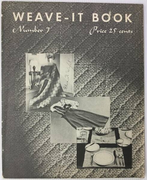 送料無料■ARTBOOK_OUTLET■ 74-082 ★ 貴重 ヴィンテージ 手芸本 米国1939年 ウェーブ イット ブック No7 WEAVE-IT BOOK