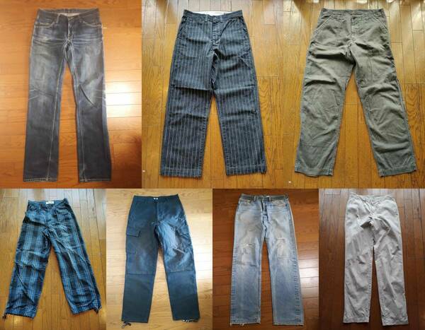 ペイペイフリマ10％！5の日 ゾロ目 ゴールドクーポン可！ジーンズ7点セット！BLUEBLUE Levi's ヒロミチナカノ メイドインワールド ユニクロ