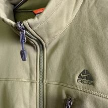 00s NIKE ACG ソフトシェル ジャケット M グリーン 抹茶色 ウグイス色 ブルゾン ナイキ エーシージー 90s 古着 オールド ビンテージ_画像6