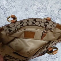 【164】 COACH シグネチャー トートバッグ コーチ ハンドバッグ_画像3