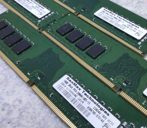 中古デスクトップ用メモリ DDR4 2666V 16GBメモリ4枚組 合計64GBセット SanMax SMD4-U16G48ME-26VR
