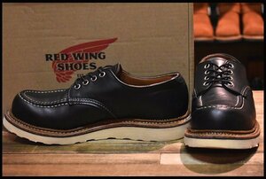 【7D 箱付 良品 16年】レッドウィング 8106 オックスフォード 黒 ブラッククローム モックトゥ ローカット 短靴 ブーツ redwing HOPESMORE