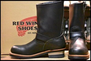 【9.5D 箱付 美品 10年】レッドウィング 2268 エンジニア 黒 ブラッククローム スチールトゥ ブーツ redwing HOPESMORE