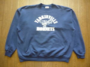 90s　ヴィンテージ　Hanes　ヘインズ　スウェット　トレーナー　YADKINVILLE HORNETS　サイズXL