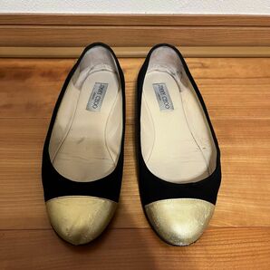 【難あり】サイズ36.5*ジミーチュウ*スエードフラットシューズ*バレエシューズ*JIMMY CHOO