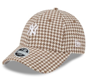 NY ヤンキース MLB ★ New Era ベージュ 千鳥格子 キャップ A