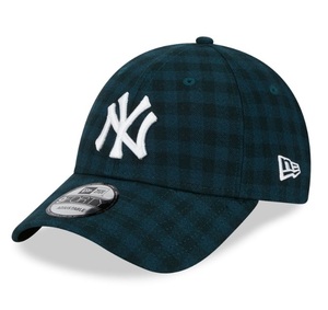 NY ヤンキース MLB ★ New Era チェック ネルシャツ地 緑 キャップ A