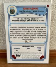 【8/25】 Topps Fileteado Argentina Cristian Romero auto アルゼンチン クリスティアン　ロメロ　トッテナム_画像2