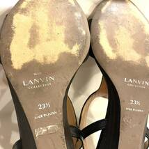 サンダル LANVIN スタッズ ローヒール ブラック レザー 23.5cm ストラップ ランバン 鋲　2310122_画像9