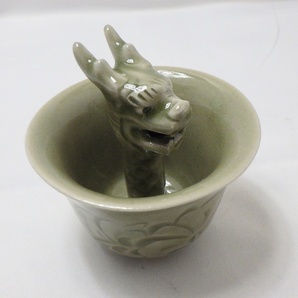 B23-1174 中国陶器 公道杯 倒装壷 爵杯 3点セット 茶道具 酒器 伝統工芸 美術品 箱付きの画像6