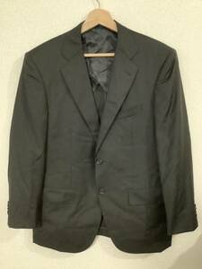 TROJAN トロージャン　イタリア製　ウールジャケット　スーツ　ブラック　メンズ　セレクト　古着　紳士服