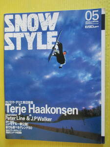 snowstyle スノースタイル 1999年5月号 No.72 Terje Hkonsen PETER LINE＆JP WALKER 1999-2000 ニューモデル　snowboard スノーボード