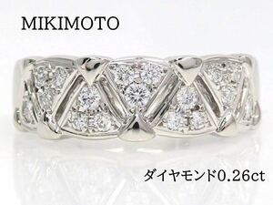 MIKIMOTO Mikimoto Pt950 бриллиант 0.26ct кольцо платина 