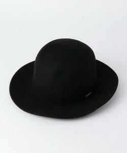 美品 MANIERA マニエラ 帽子 ウール s サイズ ブラック 黒 中折れ帽 フェルト ハット 毛 秋冬 black hat メンズ 無地 男 ユニセックス