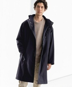 美品 撥水 UNITED ARROWS GREEN LABEL RELAXING サイズ s ユナイテッドアローズ フード コート 32251993009 ネイビー 紺色 無地 青 紺