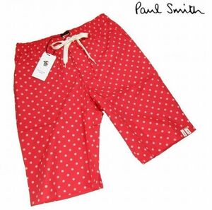 ◇U183 新品 ポールスミス Paul Smith ショートパンツ 【 L 】オレンジ系　ブランドロゴ　ドット柄　ハーフパンツ