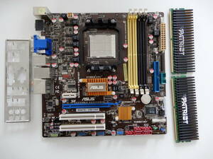 ASUS　マザー　M４A７８ーEM/１３９４　メモリー　付　BIOS動作確認　ジャンク扱い