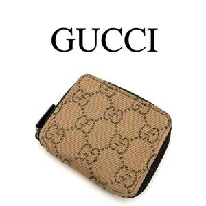 GUCCI グッチ コインケース 小銭入れ 小物入れ GGキャンバス ベージュ系