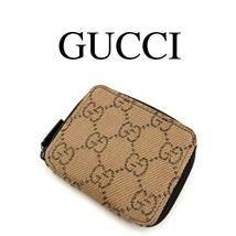 GUCCI グッチ コインケース 小銭入れ 小物入れ GGキャンバス ベージュ系_画像1