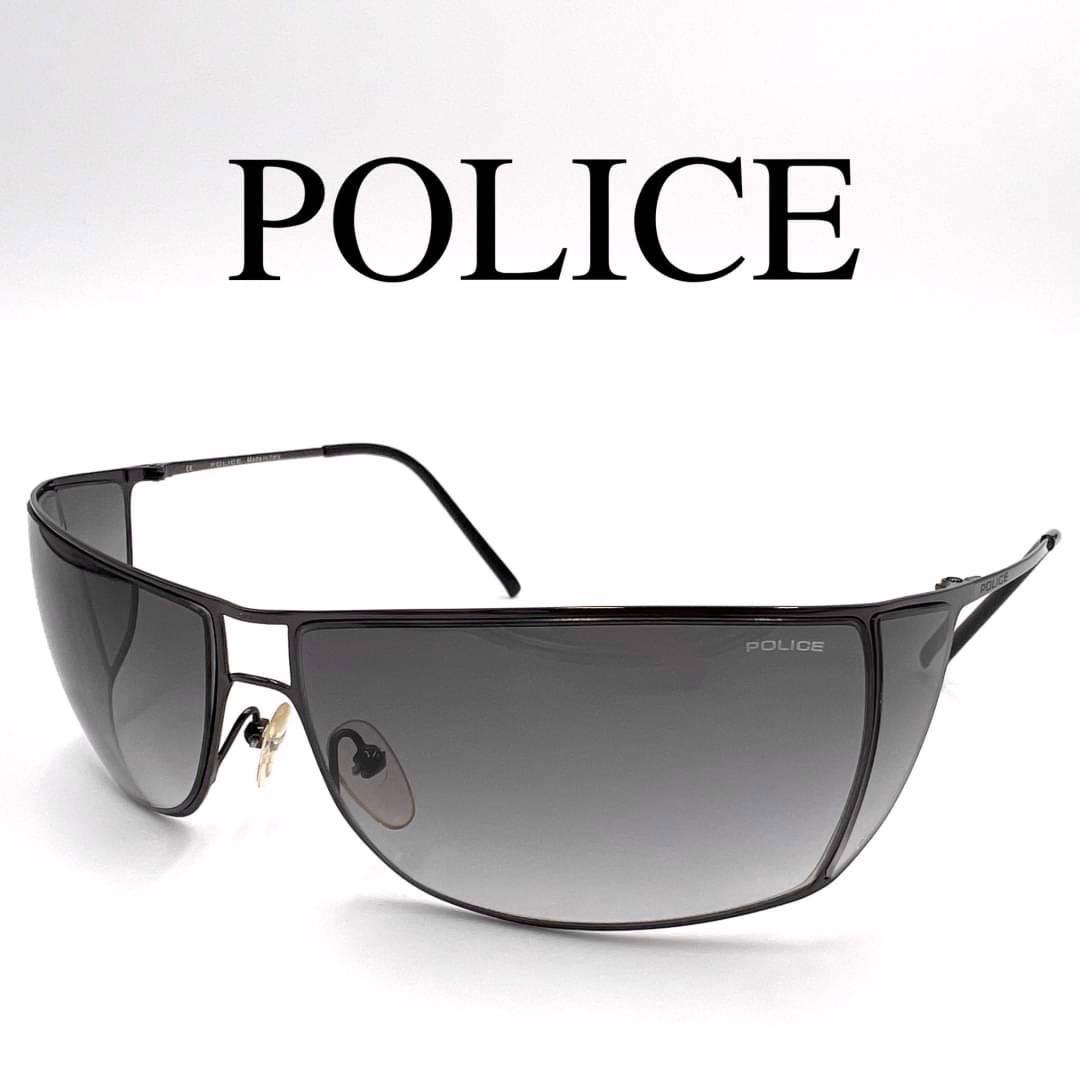 POLICE ポリス サングラス メガネ S8115 サイドロゴ ケース付き-