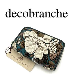 Decobranche デコブランシェ 折り財布 フラワー ラウンドファスナー