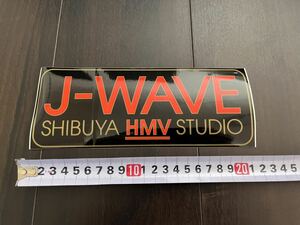 希少！渋谷HMVスタジオ当時モノ！J-WAVEステッカー　激レア　japan Hawaii guam radio ラジオ曲ステッカー　在日米軍基地jdm yナンバー