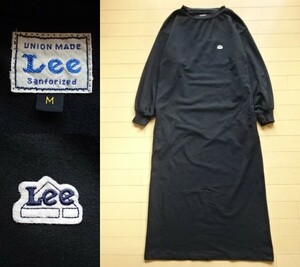 【Lee】ロング丈 長袖 ワンピース ブラック SIZE:MEDIUM (リー)