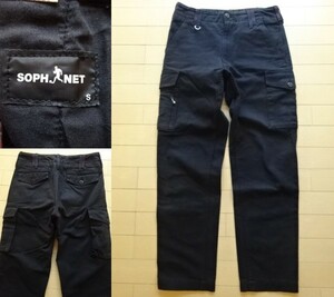 【SOPHNET.】カーゴパンツ ブラック SIZE:SMALL (ソフ,ソフネット,FCRB,uniformexperiment)