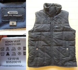 【G-STAR RAW】ADKIN VEST ブラック SIZE:SMALL (ジースターロウ,ベスト)