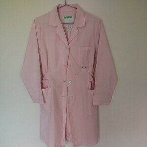 KAZEN 白衣 長袖 261-93 Lサイズ ピンク シーティーワイレディス白衣 薬局衣 長袖