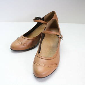  beautiful goods ing wing original leather . with strap pumps 24.5(2E) C24
