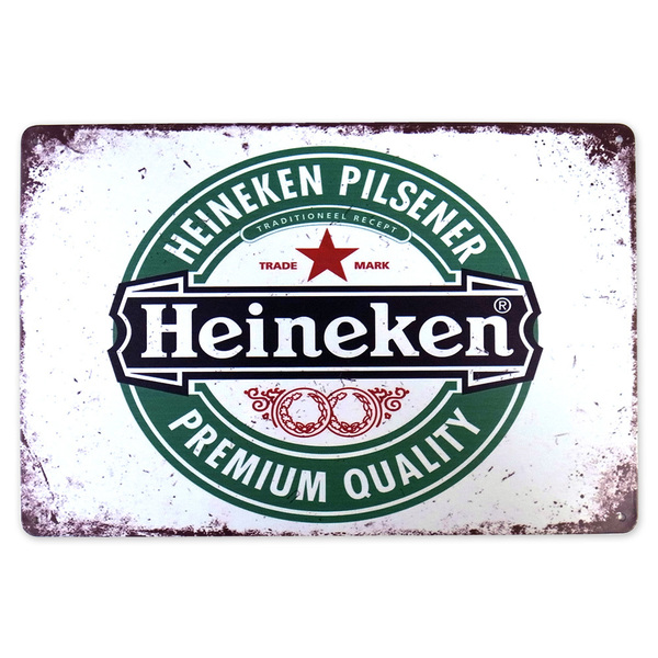 ハイネケン ブリキ看板 20cm×30cm クラシック ビール Heineken 店舗 ディスプレイ