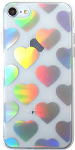 ワンコイン 500円 ホログラム ハートマーク iPhone6s iPhoneXs TPU ケース クリア タイプ