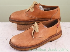 Y093* Vintage men's shoes is good taste tea Brown men's 26.5cm