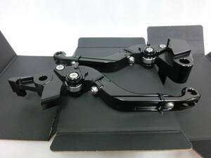 NINJA ER-6f ER-6n VERSYS SPEEDRA アルミビレットアジャストレバーセット 可倒延長式 新品 KA0406010-BKBK 定価￥15,400 ニンジャ