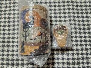 KALDl 　カルディ　オリジナルキャニスター缶（伝説柄） ・メジャースプーン(陶器)　